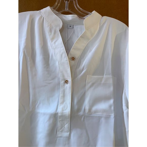 White Crisp Blouse #summer blouse - Picture 4 of 8